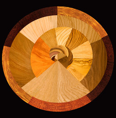 Variety of real wood and laminated wood samples