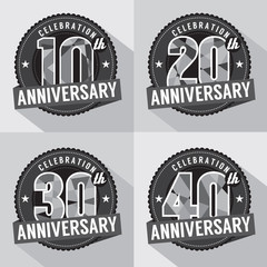 Set of Anniversary Celebration Design.