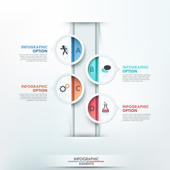 Modern infographics options banner.