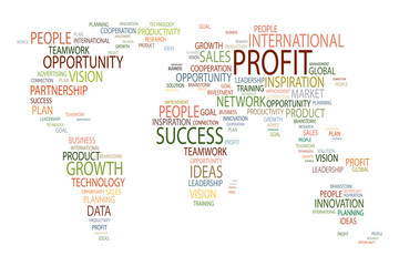 Global business map. 