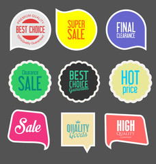 Modern sale stickers collection