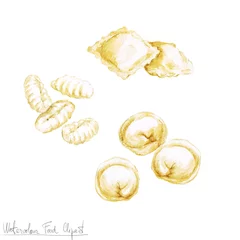 Dekokissen Aquarell Essen Clipart - Pasta © nataliahubbert
