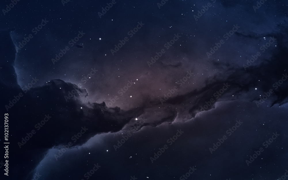 Wall mural nebula and stars in deep space, glowing mysterious universe. elements of this image furnished by nas