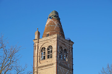bell tower collapsed after the earthquake