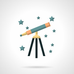 Flat color style astronomy vector icon