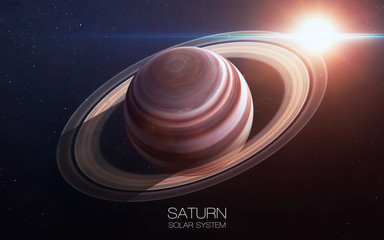 Saturn - High resolution images presents planets of the solar system. This image elements furnished by NASA. © Vadimsadovski