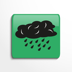 A cloud with rain. Vector icon.