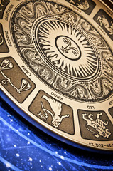plate with astrology signs on it