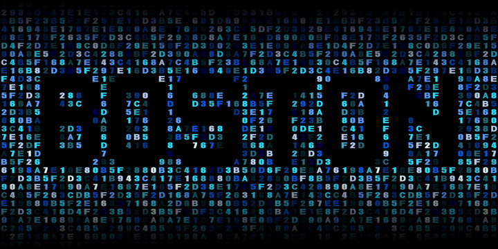 Boston text on hex code illustration