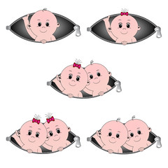 Bimbi che si affacciano da cerniera © giadophoto