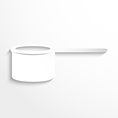 Kitchen ladle. Kitchen utensils. Vector icon.