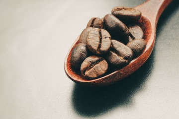 Coffee Beans with filter effect retro vintage style