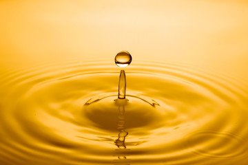 close up of a drop of oil