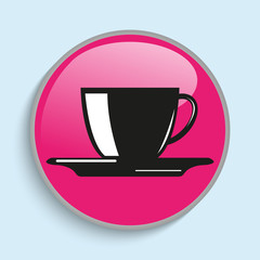 A cup of coffee. Vector icon.