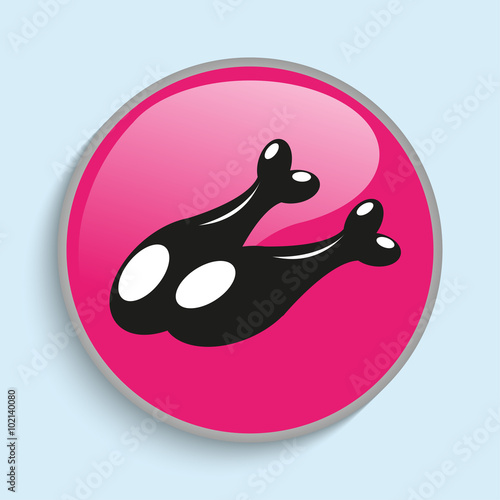 "Two chicken legs. Vector icon." Stock image and royalty-free vector