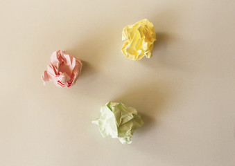 Crushed papers