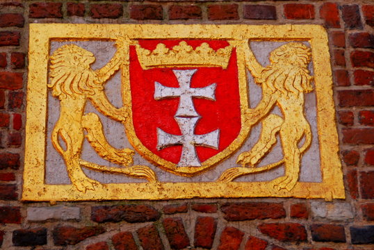 Danzig - Danziger L&ouml;wenwappen am Frauentor