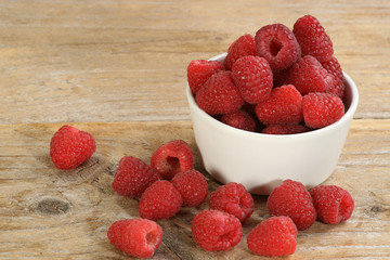 fresh organic raspberries