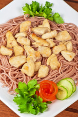 pasta with chicken meat