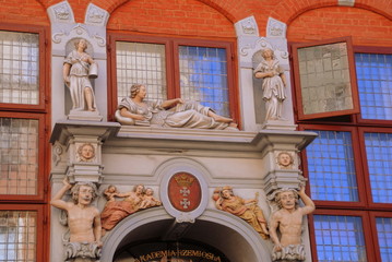 Danzig - dekorative Altstadtfassade - obrazy, fototapety, plakaty