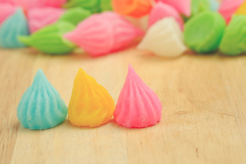 Aalaw thai candy dessert with filter effect retro vintage style