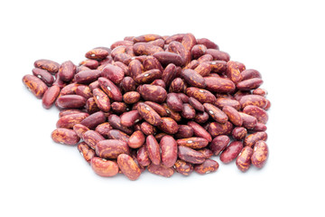 Red beans isolated on the white.
