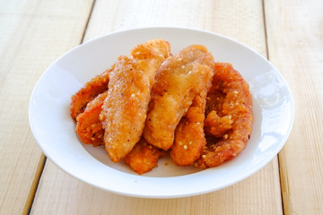 Thai snack sweetened fried banana fritters