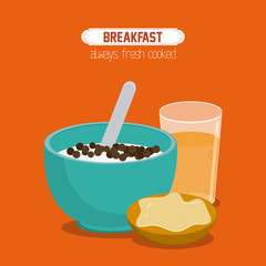Breakfast food design 