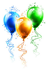Fototapeta Ilustracja kolorowych balonów obraz