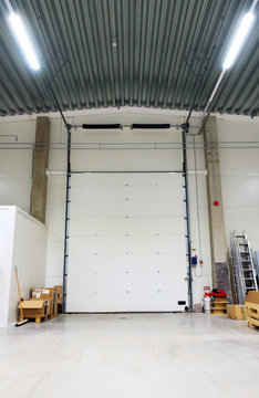 Shutter door or rolling door in the warehouse.