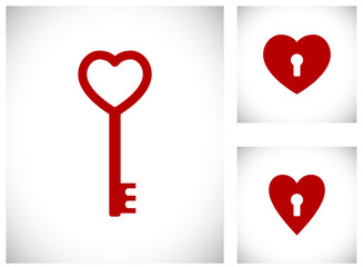 key in heart shape