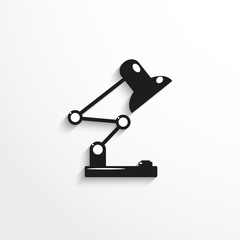 Pieces of furniture. Table lamp. Vector icon.