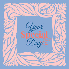 Your special day ornament frame