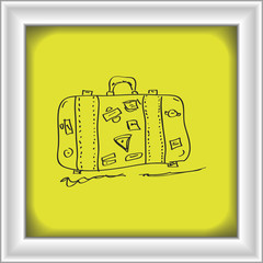 Simple doodle of a suitcase