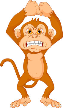 angry monkey cartoon