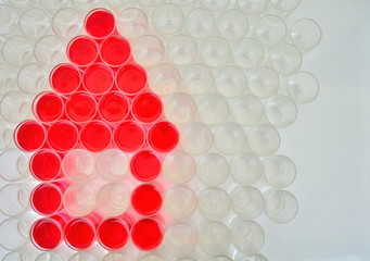 house shape by mug shot and drink 