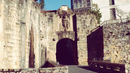 Hondarribia Fuenterrabia Rampart Old Stone Door - feb 2016