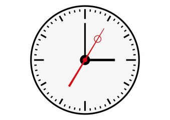 Swiss style minimalist clock