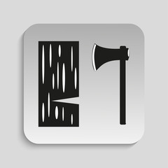 Symbol. Deforestation. Vector icon.