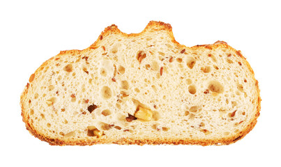 White Bread Slice With Nuts And Roasted Sunflower Seeds