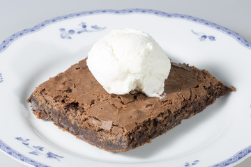 Chocolate Brownie with Ice Cream