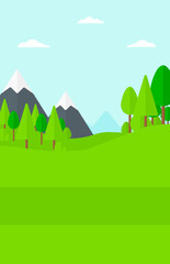 Background of green forest.