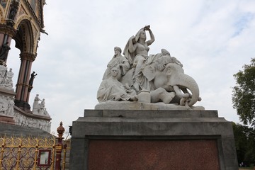 Albert Memorial, London. Allegorical sculptures 