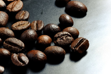 Coffee Beans with filter effect retro vintage style