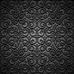 Vintage black background, seamless pattern