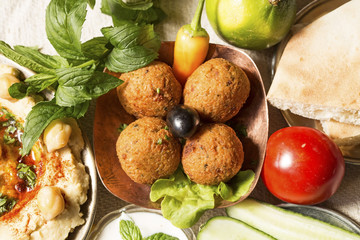 Hummus and falafel