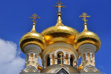 Fototapeta na wymiar Krim - Alexander-Newski-Kathedrale in Jalta