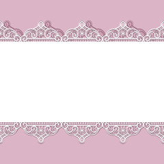 Decorative frame with border lace ornament