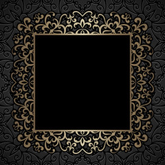 Square frame with gold border ornament