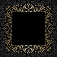 Square frame with gold border ornament